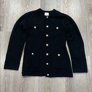 H&M Black Cardigan with Gold Buttons